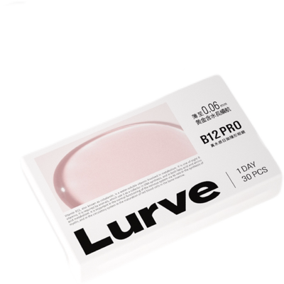 台湾日本进口版Lurve小粉片透明隐形眼镜日抛30片装B12维他命护眼