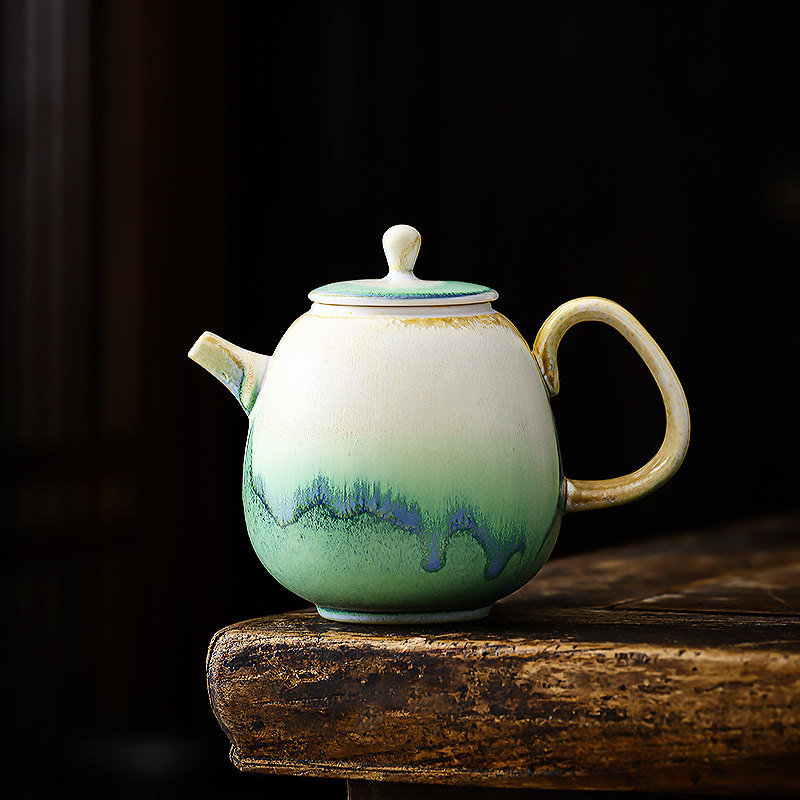 复古水墨只此青绿茶壶一人用功夫茶具单壶茶杯泡茶家用陶瓷泡茶壶,餐饮具,茶壶,淘宝优惠券,粉丝福利购,淘宝优惠卷