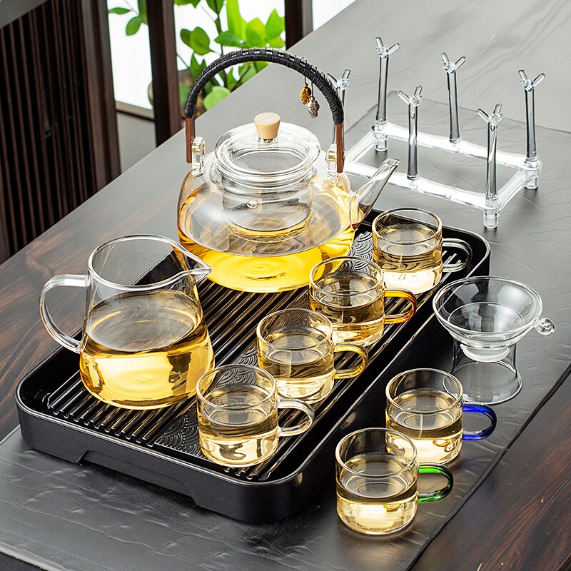 中式花茶壶茶杯套装水果茶下午茶具蜡烛加热养生壶煮茶器电陶炉