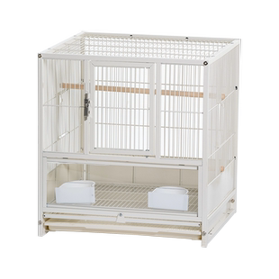 防溅群养鸟笼鹦鹉笼大型繁殖笼竖宫格双层组合分层加大鹦鹉笼子