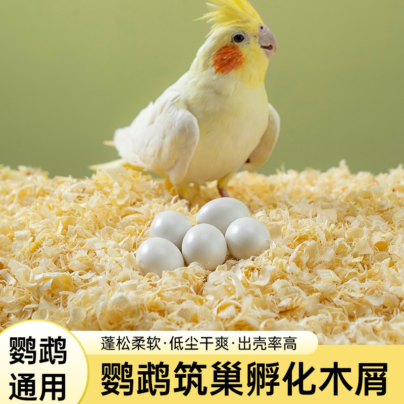 鸟窝木屑垫材孵化材料保温图片