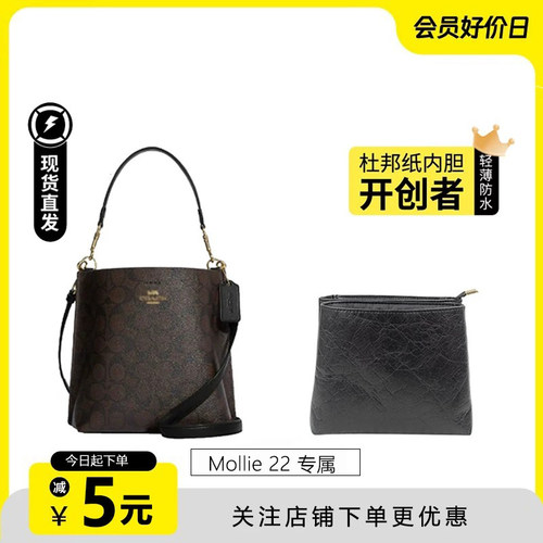 适用Coach蔻驰Mollie茉莉22水桶包内胆包杜邦纸收纳包延长链配件