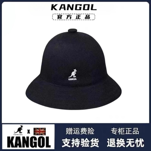kangol帽子袋鼠正品代购时尚休闲春夏遮阳防晒透气网眼网纱渔夫帽