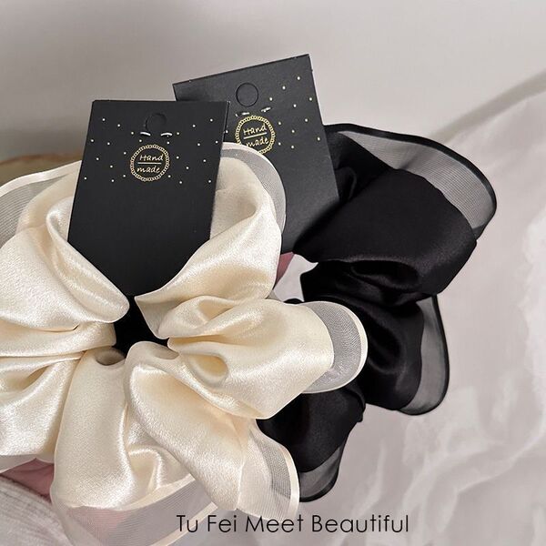 法式 网纱猪大肠发圈ins韩系网红森女女简约复古肥肠头绳可爱日系