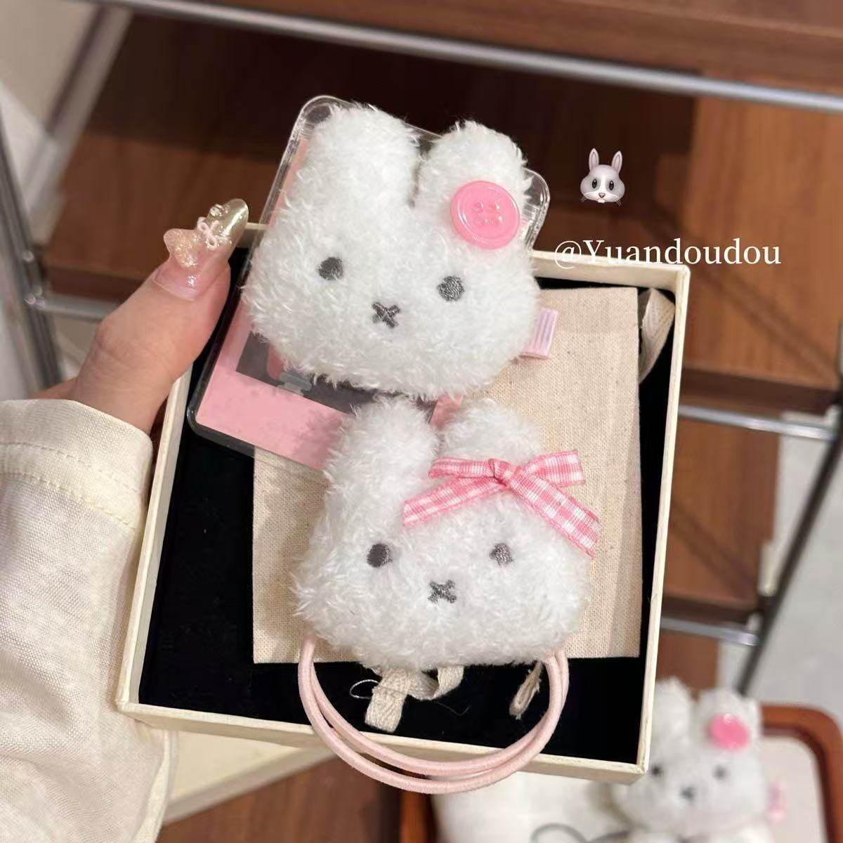 少女风奶呼呼米菲兔蝴蝶结发圈发夹毛绒发绳可爱甜美马尾头饰发饰,饰品/流行首饰/时尚饰品新,发饰,淘宝优惠券,粉丝福利购,淘宝优惠卷