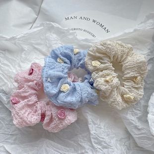 原创自制大肠发圈日系少女花朵头绳简约可爱百搭头饰发饰 Pearl