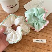 薄荷海盐 彩虹薄荷大肠发圈韩式 2024新款 爆款 头绳简约百搭发饰