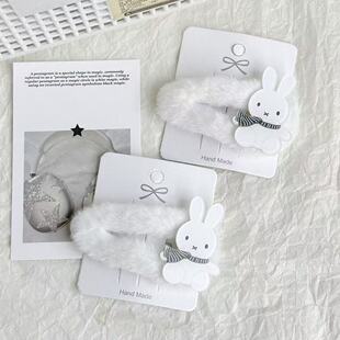 日系新款可爱甜酷米菲兔发夹刘海少女个性小众学生女发饰头饰