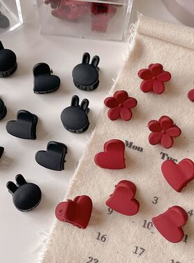 迷你夹子头饰侧边发夹公主头发边夹小号抓夹刘海碎黑色发卡发饰女