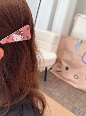 超仙轻奢ins风豹纹KTkt发夹可爱少女卡通甜美软萌小猫刘海侧边夹