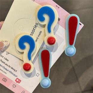 2025新款韩系趣味创意问号发夹少女搞怪碎发刘海鸭嘴可爱发卡发饰