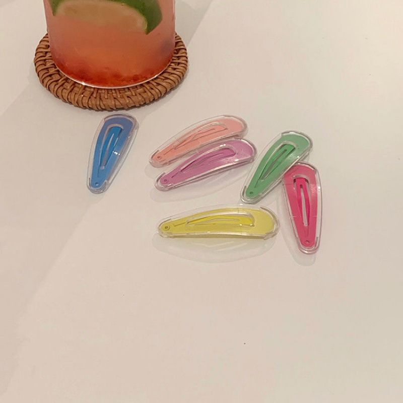 彩色刘海侧边发夹头饰发卡简约