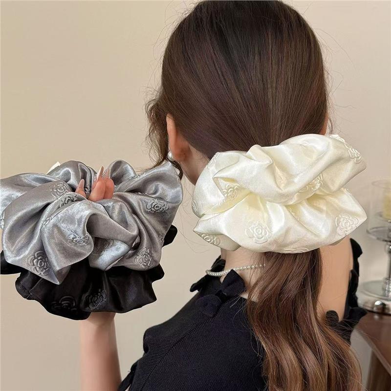 纯色缎面气质优雅大肠发圈