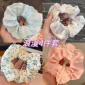 清花漫野 小清新大肠发圈 韩系小碎花chic高级手作发绳气质头绳