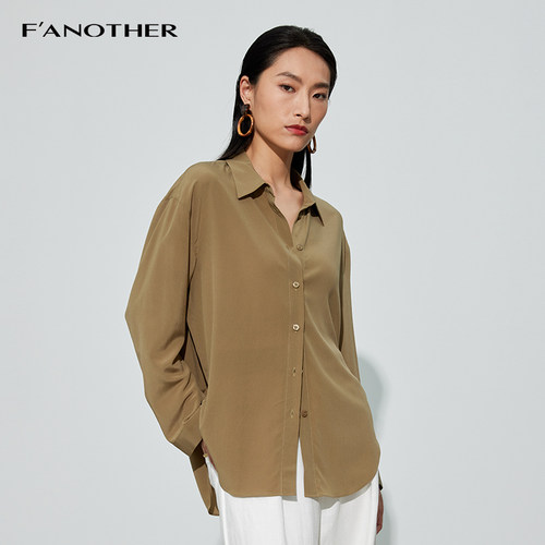F'An名邦桑蚕丝长袖衬衫