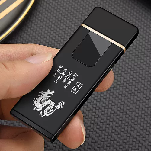 Мужская креативная бесшумная высококлассная ветрозащитная зажигалка с зарядкой, китайский гороскоп, делается под заказ