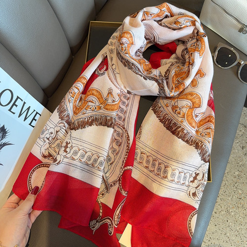 棉麻围巾女轻奢高级秋冬保暖薄款