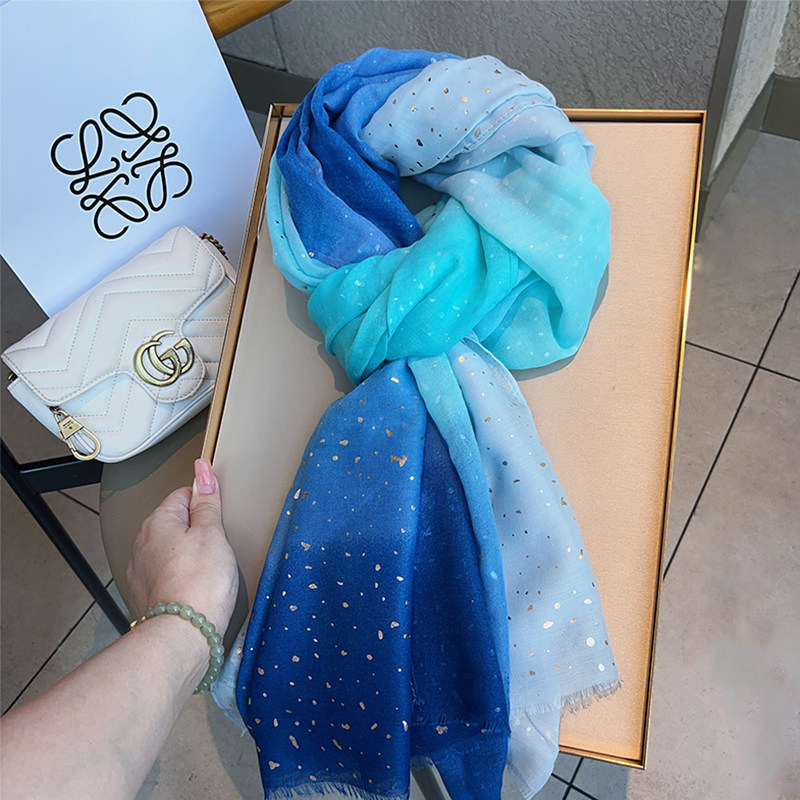 星空下的浪漫丝巾女烫金渐变色棉麻围巾长款两用薄款旅游防晒披肩,服饰配件/皮带/帽子/围巾,围巾/丝巾/披肩,淘宝优惠券,粉丝福利购,淘宝优惠卷