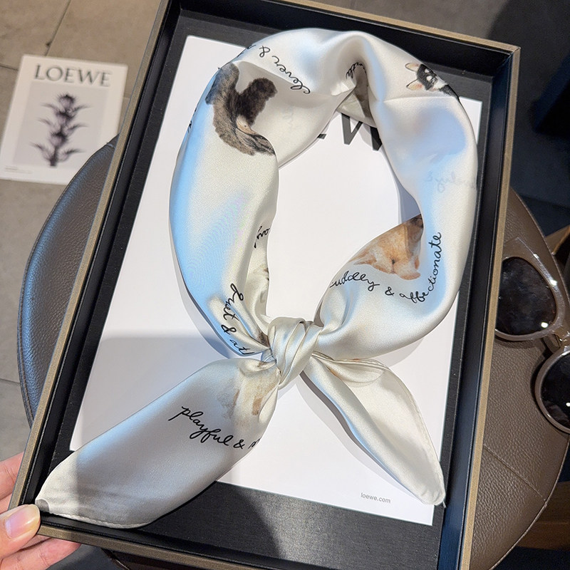 韩系狗狗集丝巾女围巾原创卡通百搭包头巾防晒护颈70方巾披肩领巾,服饰配件/皮带/帽子/围巾,围巾/丝巾/披肩,淘宝优惠券,粉丝福利购,淘宝优惠卷