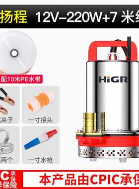 恒格尔直流潜水泵12V抽水机24V48V60V伏家用电瓶车小型Z农用抽水