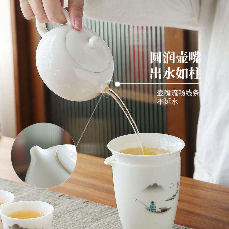 仙桃粉彩桃子大号西施壶单个泡茶壶羊脂玉瓷家用功夫茶具寿桃茶壶