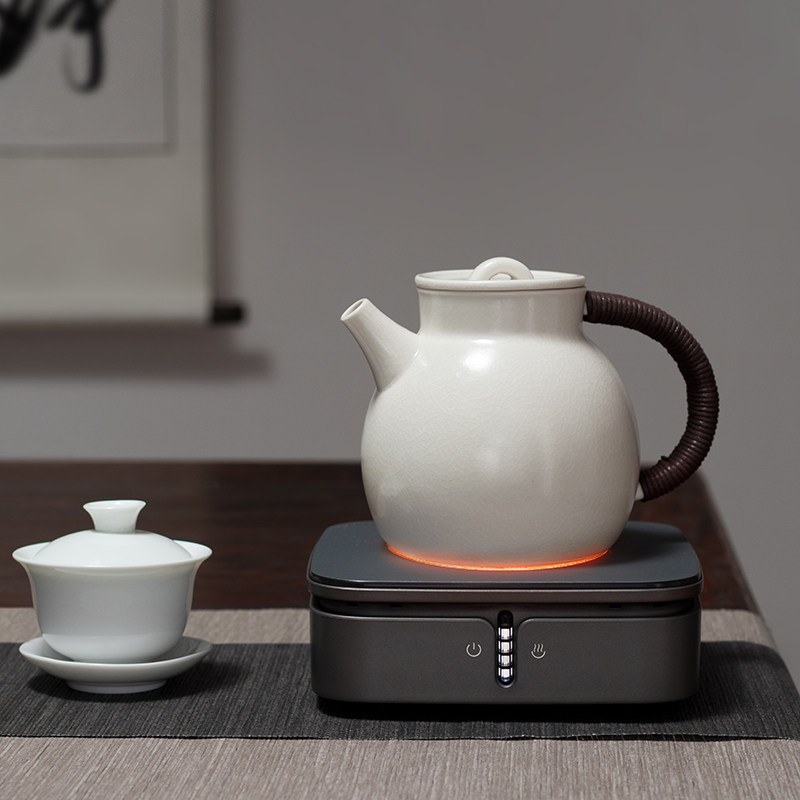 德茗堂电陶炉煮茶炉猫眼二代智能静音铁壶银壶陶壶专用煮茶器电炉