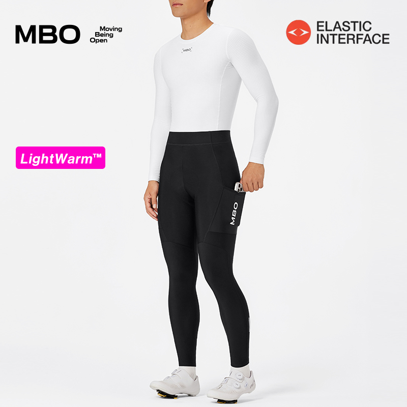 MBO LightWarm™男子秋冬储物抓绒骑行长裤双箭头T169C保暖骑行服