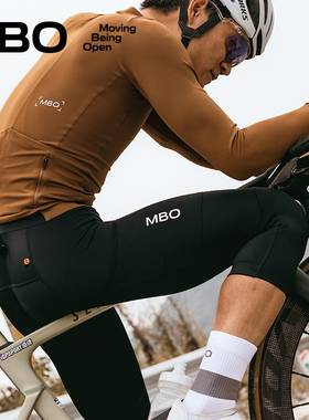 MBO LightWarm™男子秋冬储物抓绒背带骑行七分裤双箭头T167C