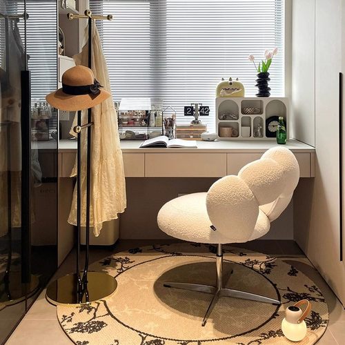 德国奶油风梳妆凳卧室旋转化妆椅