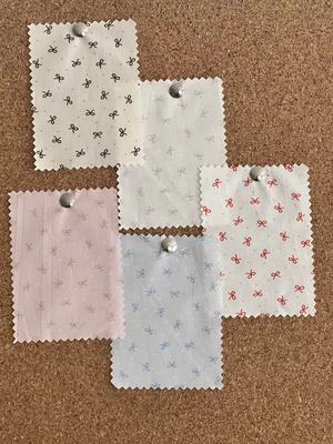 [迷你波点蝴蝶结]60支韩国进口娃衣手工布料145*45cm