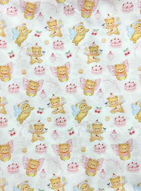 「蛋糕小熊」可爱独家原创60支棉手工BJD娃衣宠物发圈纯棉布料