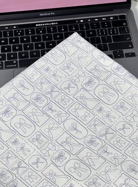 「线条蝴蝶结」韩国进口20/60支纯棉手工娃衣书衣包包发圈面料