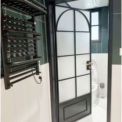 法式复古老铁门铝合金玻璃门卫生间门极简平开门厨房厕所门定制