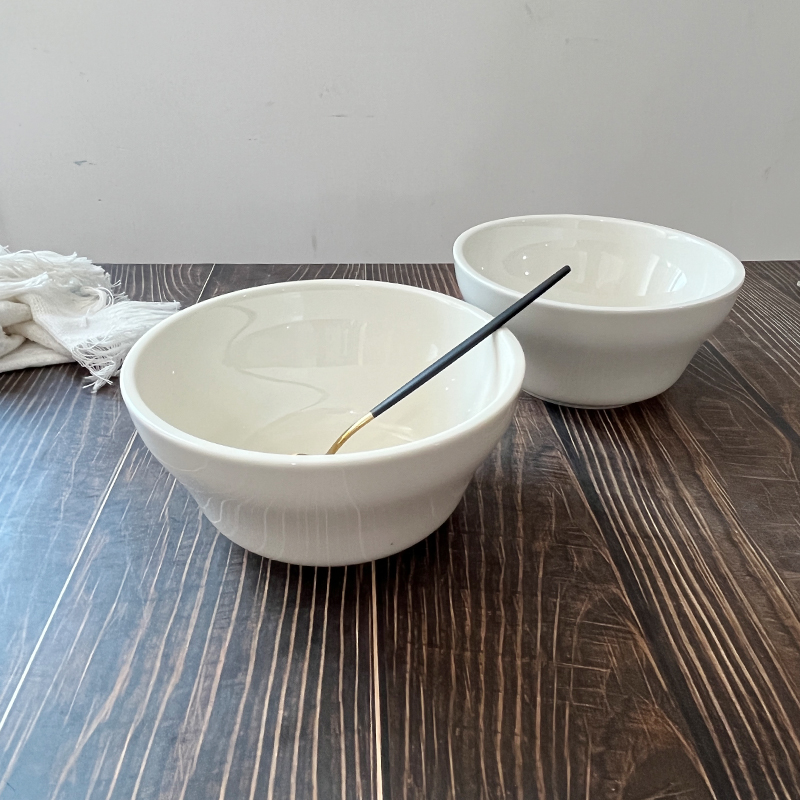 微瑕ins简约德化白瓷大汤碗家用面碗螺蛳粉拉面水煮大碗肉片大碗