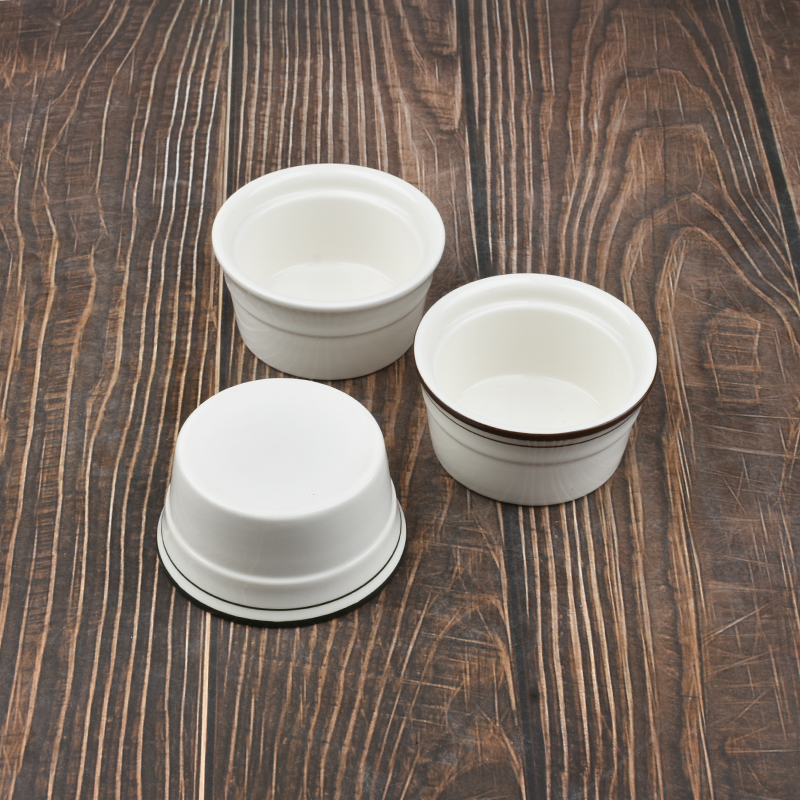 微瑕简约陶瓷布丁家用烘焙烤箱小碗空气炸锅专用舒芙蕾甜品蒸蛋碗