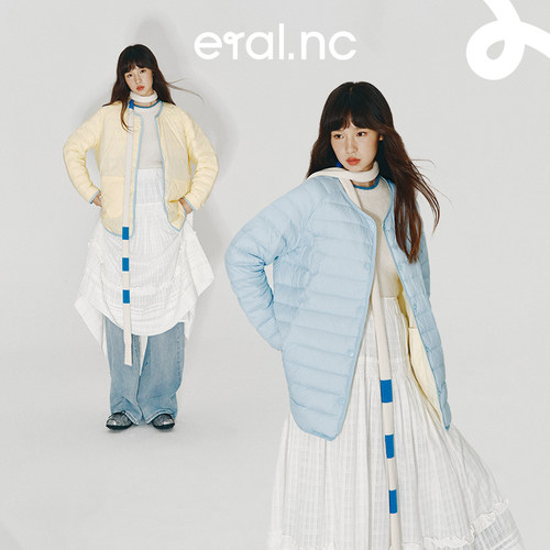 eralnc中长款宽松设计感羽绒服