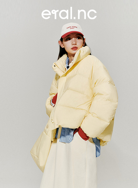 漫游001 eralnc短款羽绒服女设计感新款秋冬独特加厚鸭绒时尚外套