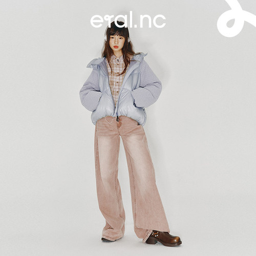 短款羽绒服eralnc设计感拼接