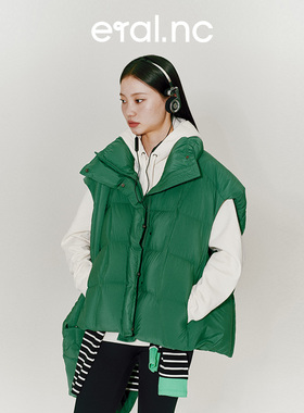 漫游001 eralnc羽绒马甲女款加厚冬季时尚宽松立领设计感羽绒内胆