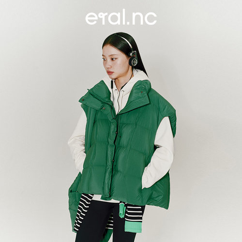 eralnc立领羽绒服设计感马甲
