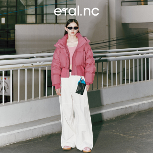 设计宽松面包服时尚 羽绒服女秋冬新款 加厚外套 eralnc短款 漫游001