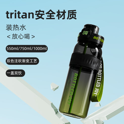 吨吨桶双饮耐冷耐热tritan水杯
