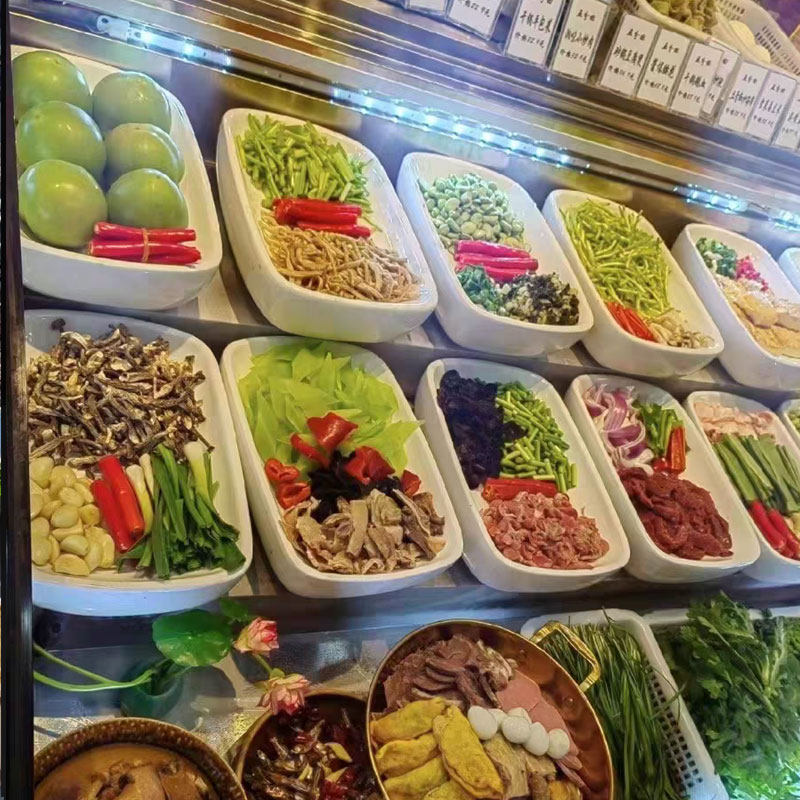 明档展示盘菜品展示盘子饭店明档展示盘展台傻子土菜菜品自助餐厅