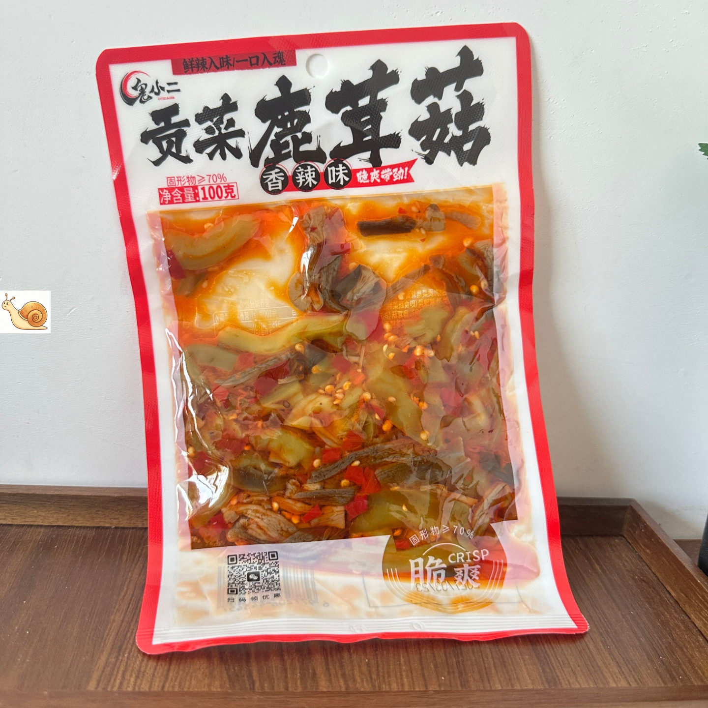 贡菜鹿茸菇解馋即食脆菇香辣脆