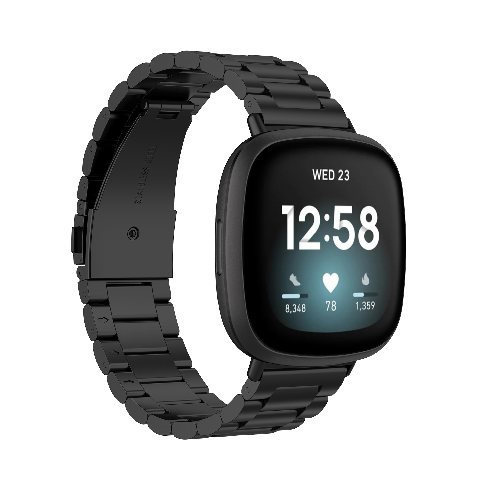 fitbit不锈钢三珠实心金属