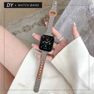 适用于oppowatch2表带oppo watch3智能手表带3pro格子帆布贴皮替换带女个性潮41/42/46mm官方eva运动版千叶鸟