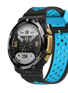 适用华米Amazfit T-Rex 2 双色气孔腕带表带黑色红色多色时尚男女潮