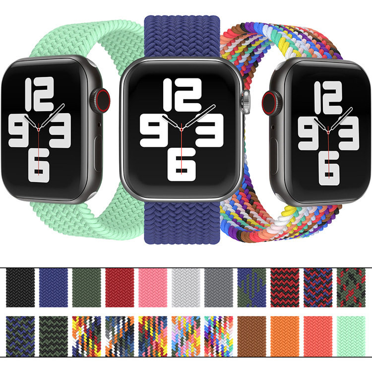 适用苹果手表带iwatch7编织尼龙弹力回环单圈1/2/3/4/5/6se通用男女款iPhone7代applewatch替换腕带38/45mm怎么看?