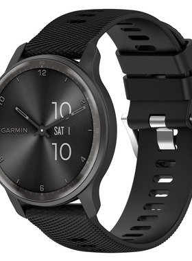 适用佳明Forerunner245/645M/Vivoactive3/Vivomove/Venu/VMHR智能手表表带 透气硅胶快拆不锈钢原装扣腕带