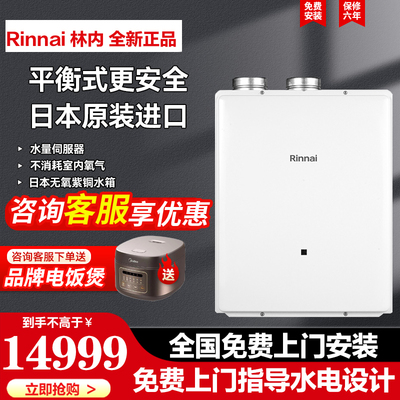 林内32升平衡式进口燃气热水器